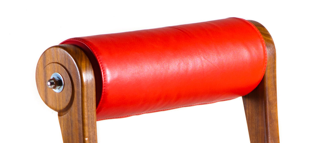American Walnut / Stainless Steel / Red Leather